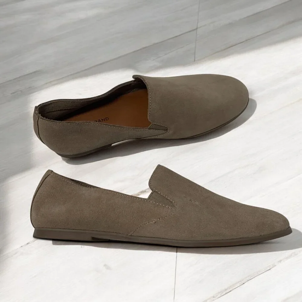 Lucky Brand Charsa Suede Slip-On Loafers Tan Slip On Flats Size 9.5 - Picture 4 of 8